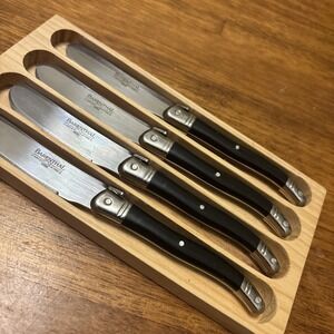 4~ Barenthal Black Handle Cheese Butter Spreader Knives France